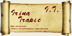 Irina Trapić vizit kartica
